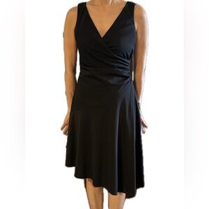 Laundry By Shelli Segal Black Asymmetrical Sheath Dress